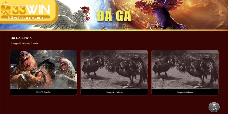 Đá gà 33WIN - Địa chỉ cá cược chất lượng, uy tín hàng đầu 1 Đá gà 33WIN là một sảnh cá cược hấp dẫn và thú vị hàng đầu hiện nay