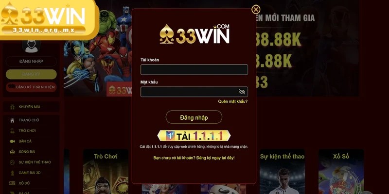 Đăng nhập 33WIN - Truy cập tài khoản để trải nghiệm giải trí 2 Kiểm tra và gửi yêu cầu đăng nhập 33WIN